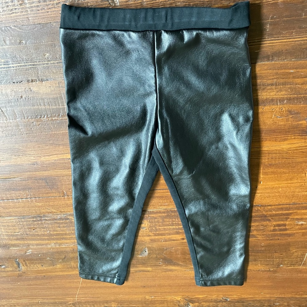 Size 3 POLO Ralph Lauren Faux Leather Girls Leggings